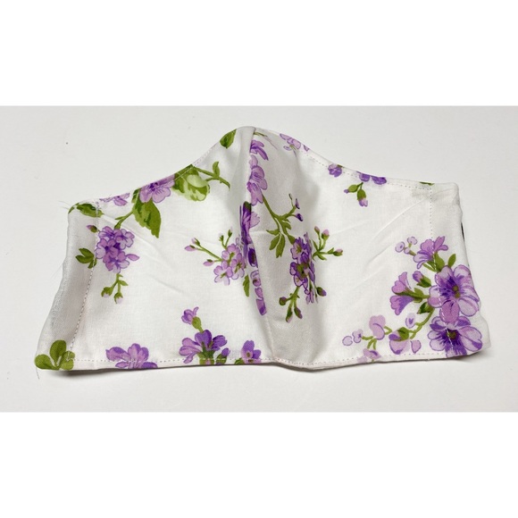 Other - Purple Floral Lilac Fabric Face Mask